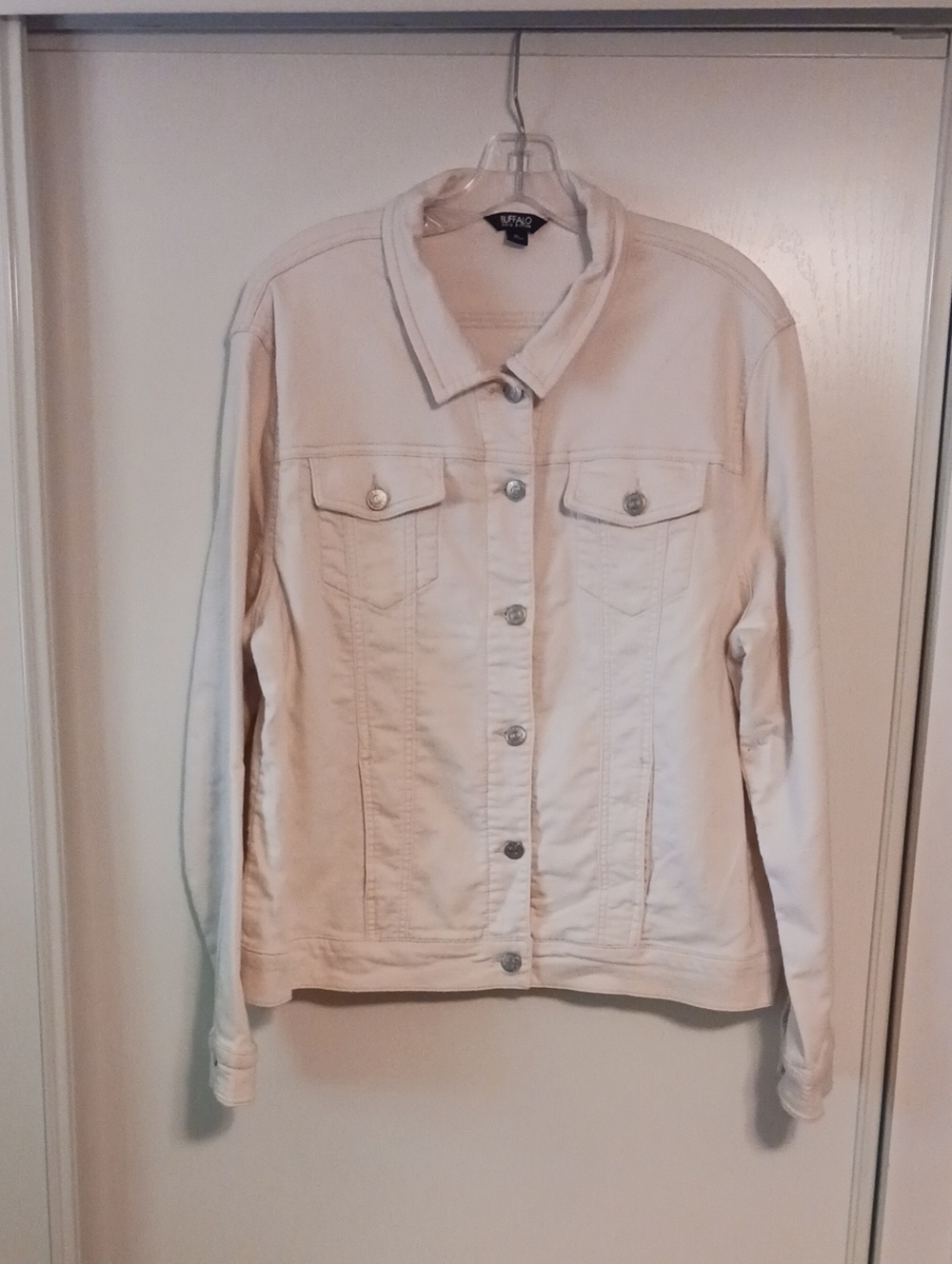 Buffalo David Bitton Cream Denim Trucker Jacket